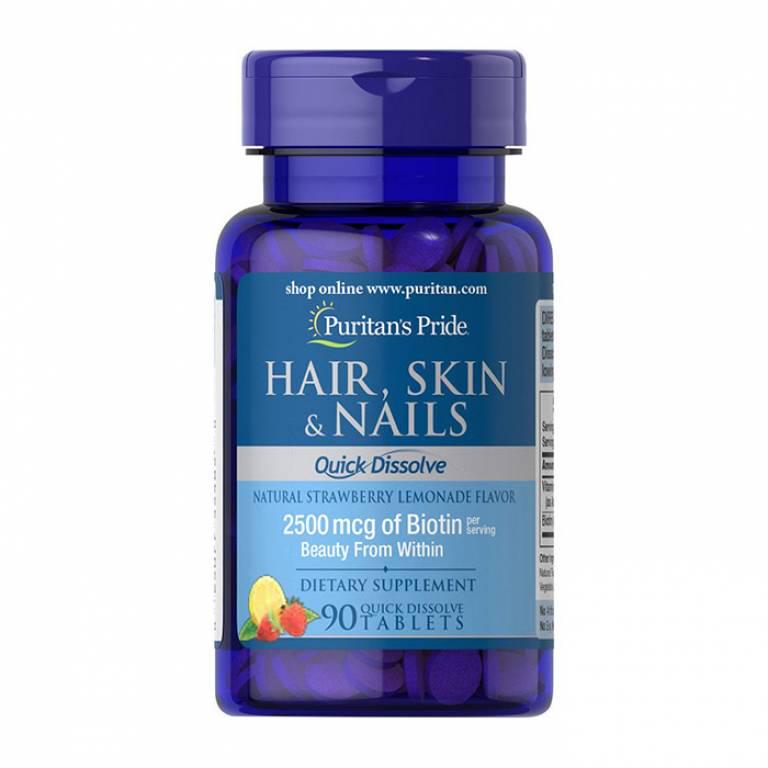 Витамины Hair/Skin & Nails Quick Dissolve 90 каплет