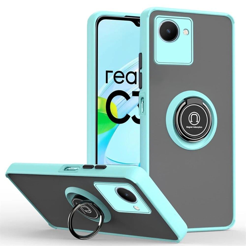 Защитный чехол MatteLuxe Realme C30s (с кольцом) Light Blue (34082-0B)