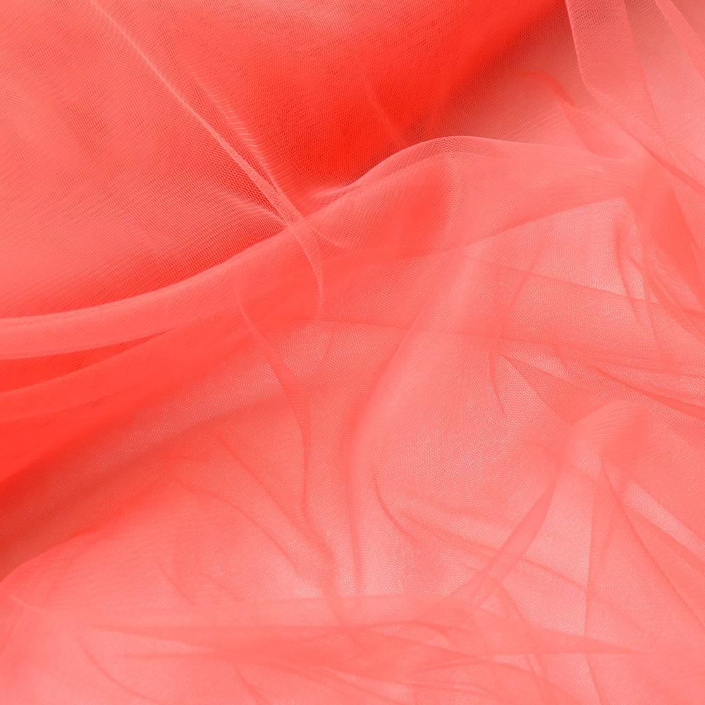 Ткань фатин V-H15 евро 3,0 м Коралл (15542)