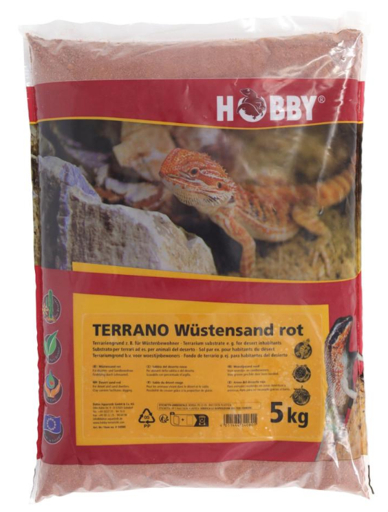 Субстрат для пустынных рептилий Hobby Terrano Desert Sand red 0,2-0,3 мм 5 кг (HB34080)