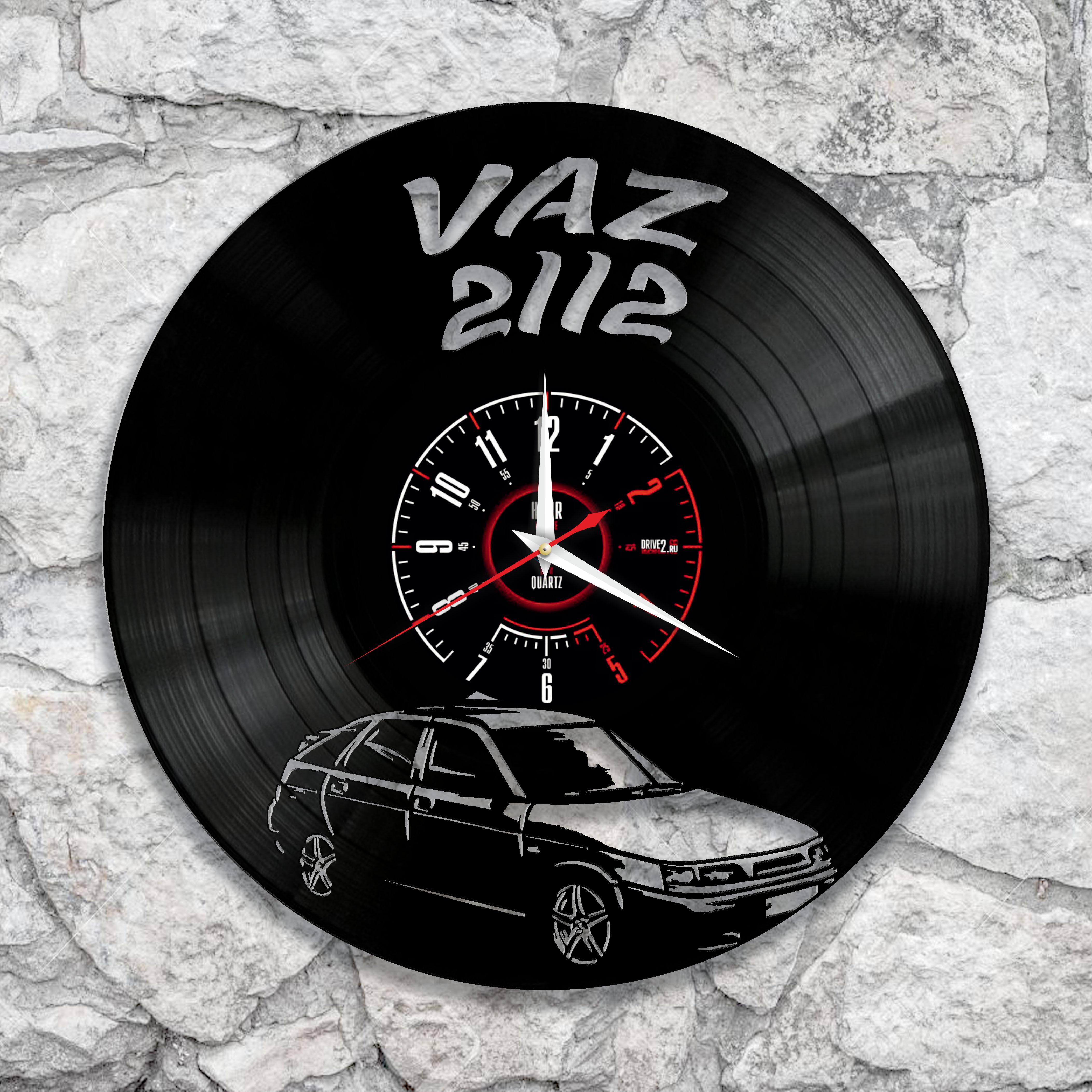 Часы настенные Ваз 2112 3337 из виниловой пластинки