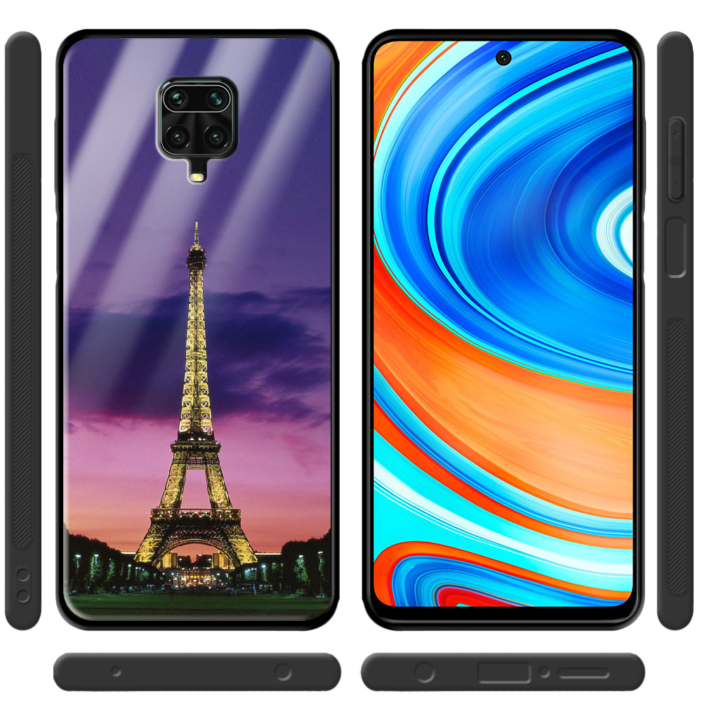 Чохол Boxface Xiaomi Redmi Note 9S Опівночі в Парижі Чорний силікон зі склом (39475-up964-40098) - фото 2