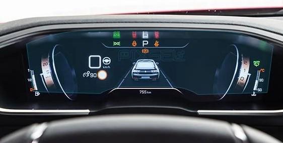 Защитное стекло Pixsel гибридное матовое на панель приборов Peugeot 5008 11,8" 2018