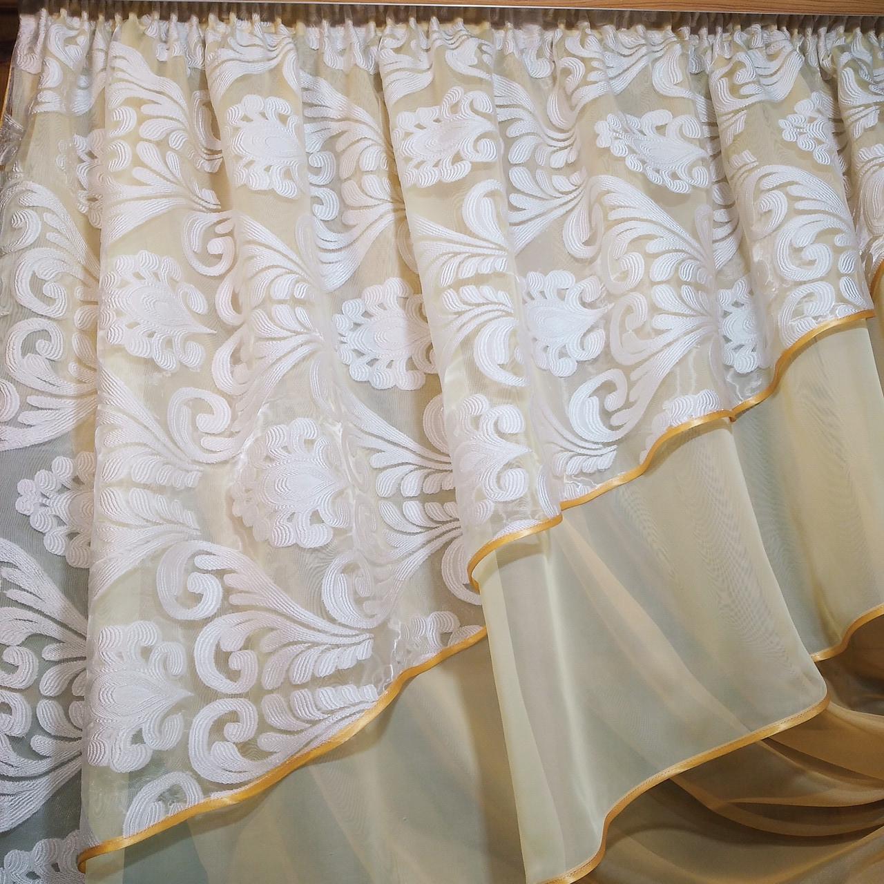 Фіранка кухонна Алія ельзас Пісочний - фото 5