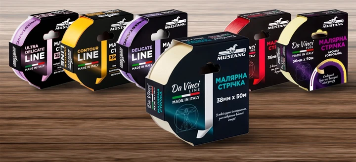 Малярная лента Mustang Da Vinci LINE 38 мм х 50 м Белый - фото 8 Малярная лента Mustang Da Vinci LINE 38 мм х 50 м Белый - фото 8