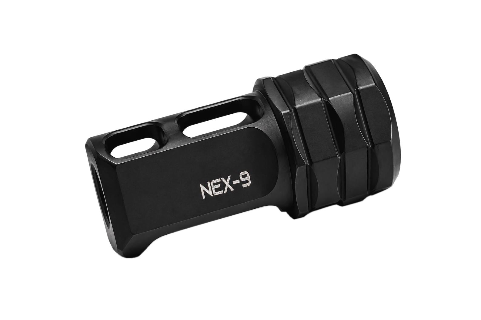 Дульне гальмо-компенсатор Xgun IMPACT NEX 9 кал 9 мм різьба 1/2"-36 нержавіюча сталь 420 AISI Black Дульне гальмо-компенсатор Xgun IMPACT NEX 9 кал 9 мм різьба 1/2"-36 нержавіюча сталь 420 AISI Black