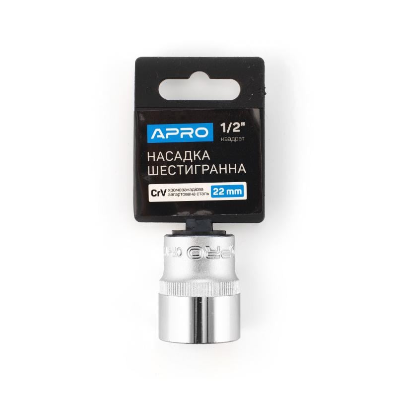 Головка Apro шестигранная 1/2" 22 мм