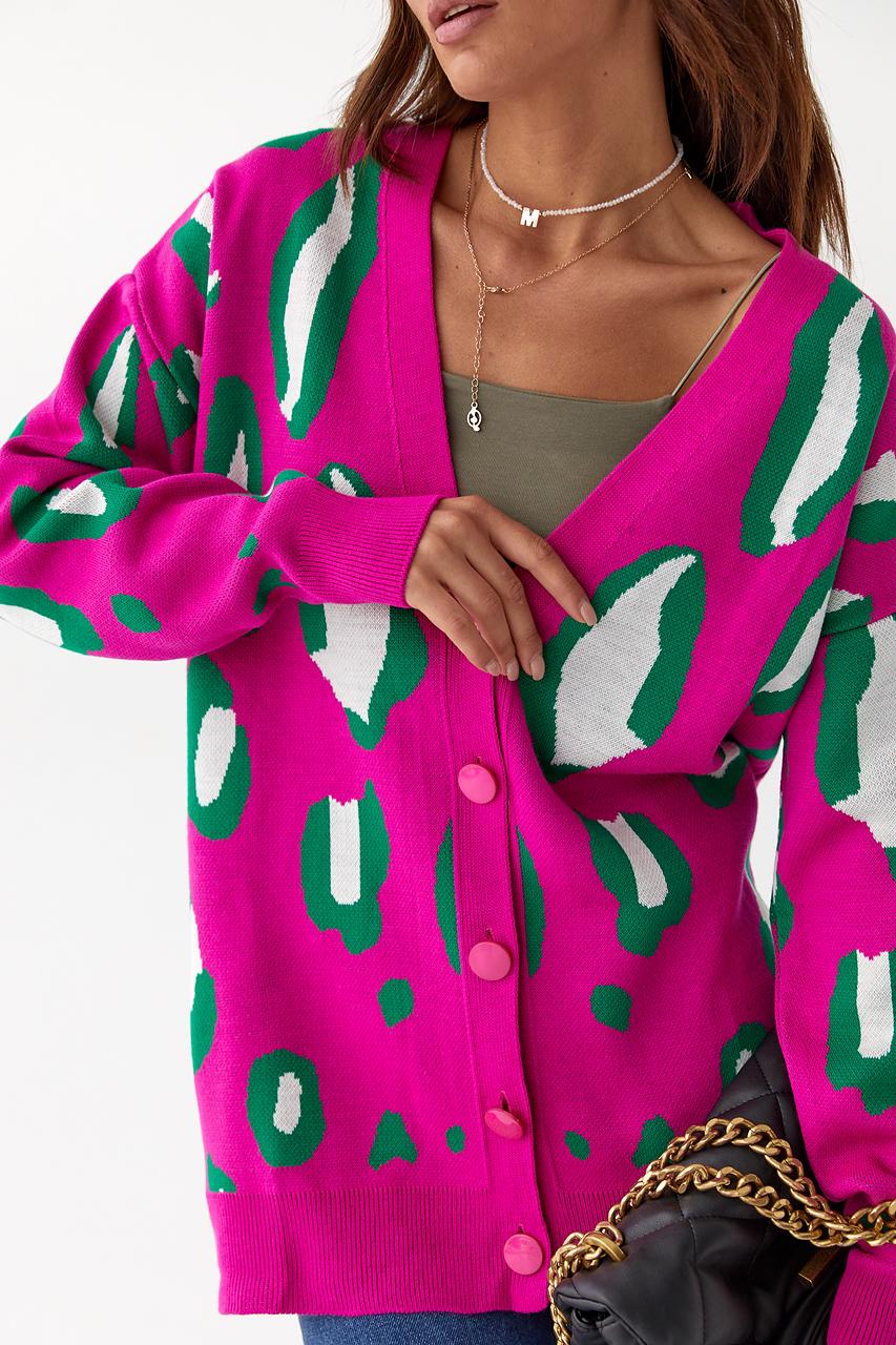 Кардиган женский S Фуксия (9528133) - фото 4 Кардиган женский S Фуксия (9528133) - фото 4