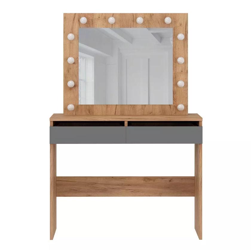 Столик туалетный LofTerno Head Malta 940х430х1400 Дуб Крафт золотой/Графит (27884468) - фото 2 Столик туалетный LofTerno Head Malta 940х430х1400 Дуб Крафт золотой/Графит (27884468) - фото 2