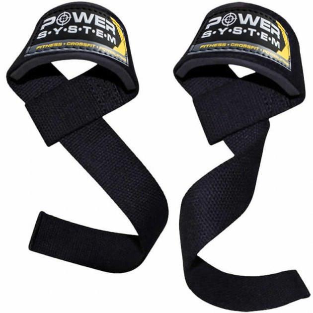 Лямки для тяги Power System PS-3400 Power Straps Black/Yellow (21398852) - фото 3