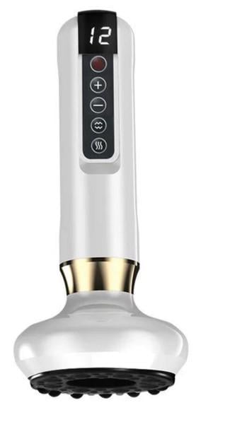 Масажер вакуумний антицелюлітний з інфрачервоним прогріванням для тіла Cupping Massager 12 режимів Білий