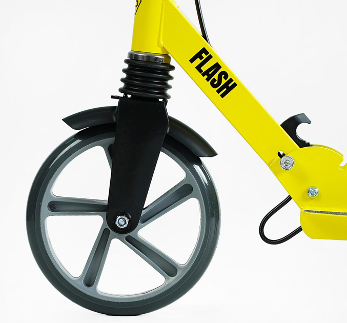 Самокат двухколесный Best Scooter FL-14320/4 стальная рама/ручной тормоз/один амортизатор передний/в коробке/колеса PU 200 мм (25100692) - фото 6 Самокат двухколесный Best Scooter FL-14320/4 стальная рама/ручной тормоз/один амортизатор передний/в коробке/колеса PU 200 мм (25100692) - фото 6