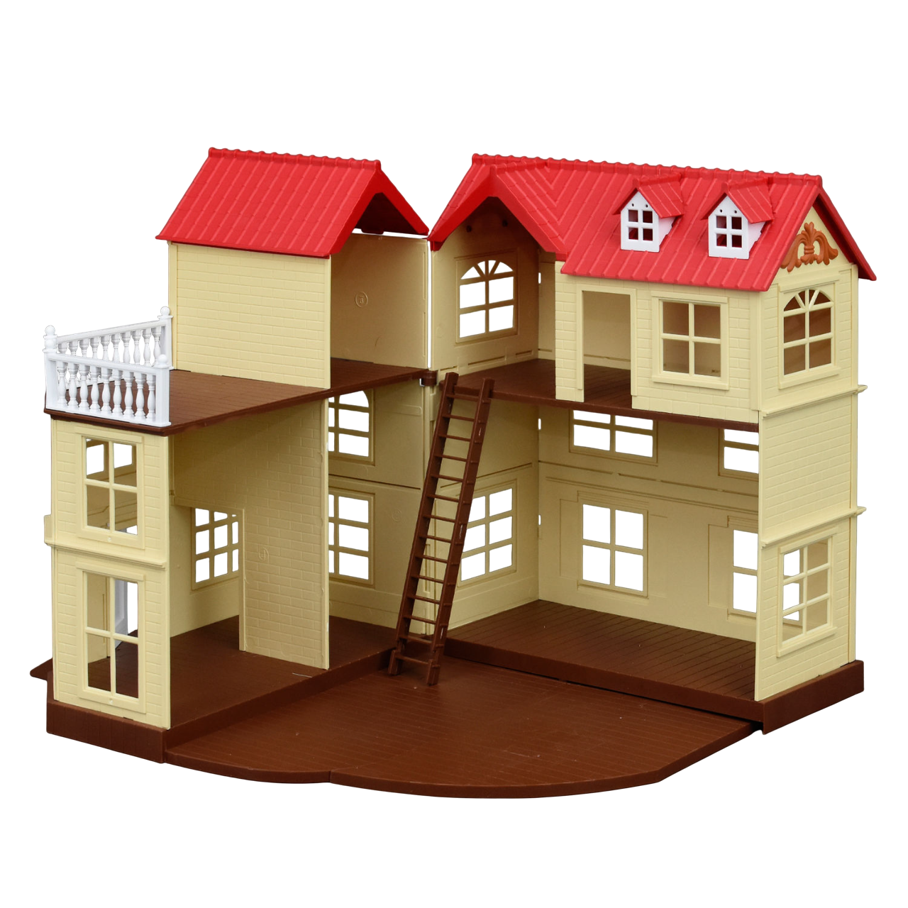 Игрушечная вилла Счастливая семья мебель/2 фигурки Multicolor (24776)