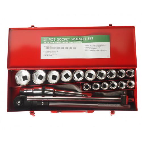 Набор головок торцевых 3/4" 19-50 мм 21 пр. (H621M JTC)