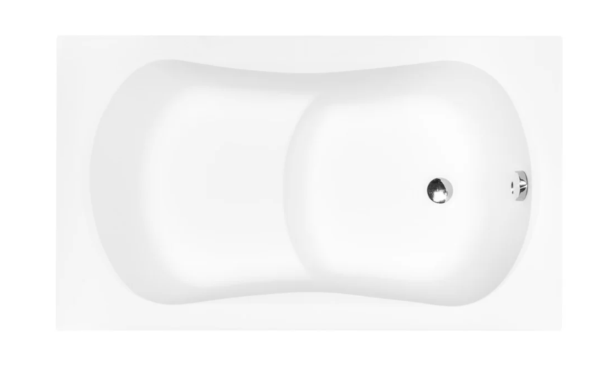 Ванна акриловая Besco ARIA REHAB с сиденьем и отверстиями под ручки 120x70 см (1145140389)