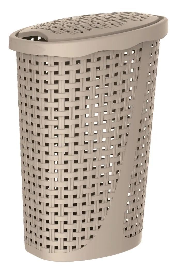 Кошик для білизни PAGLIA з кришкою 31,5x40x60 см 43L Бежевий (4124)