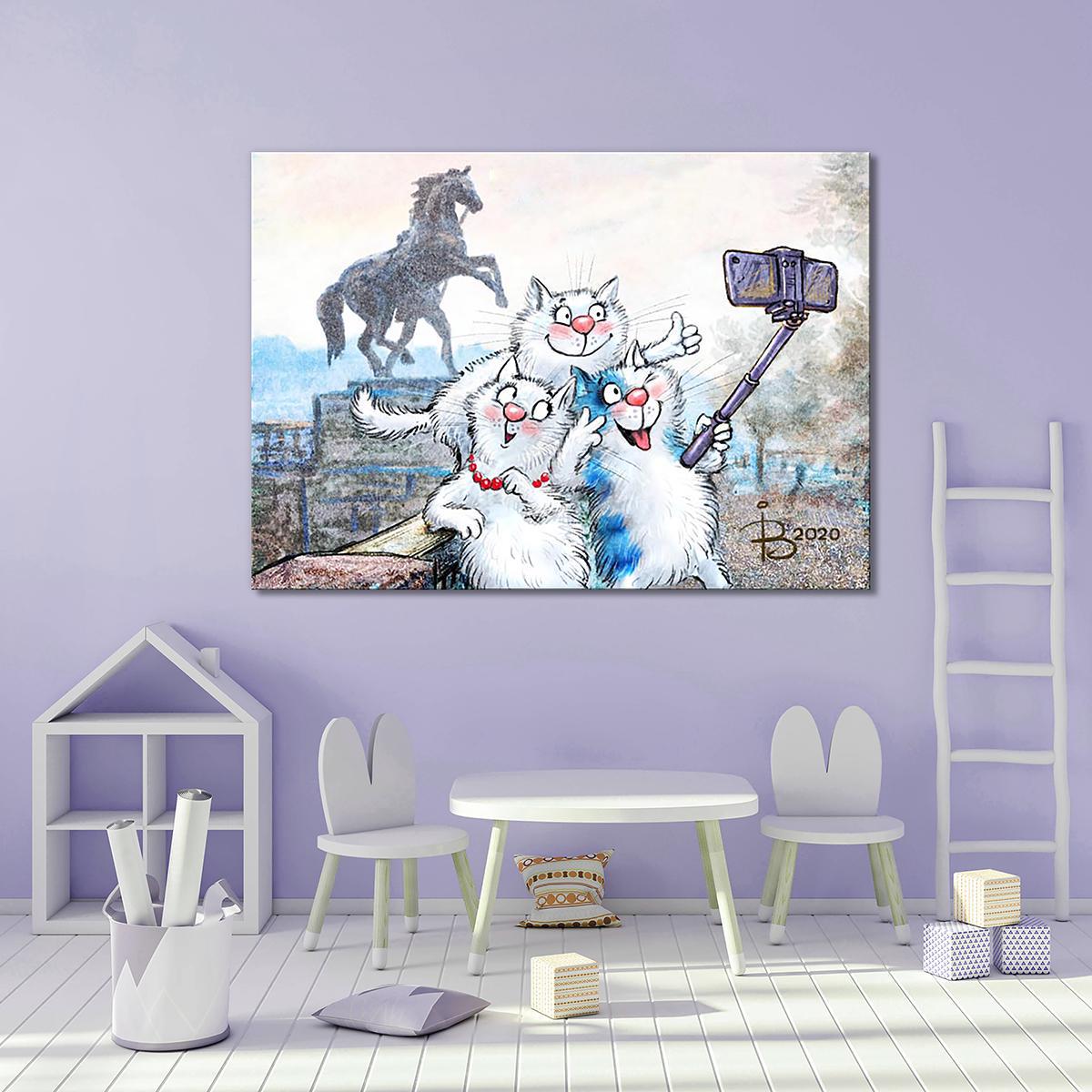 Модульная картина Селфи 1 модуль 70x105 см