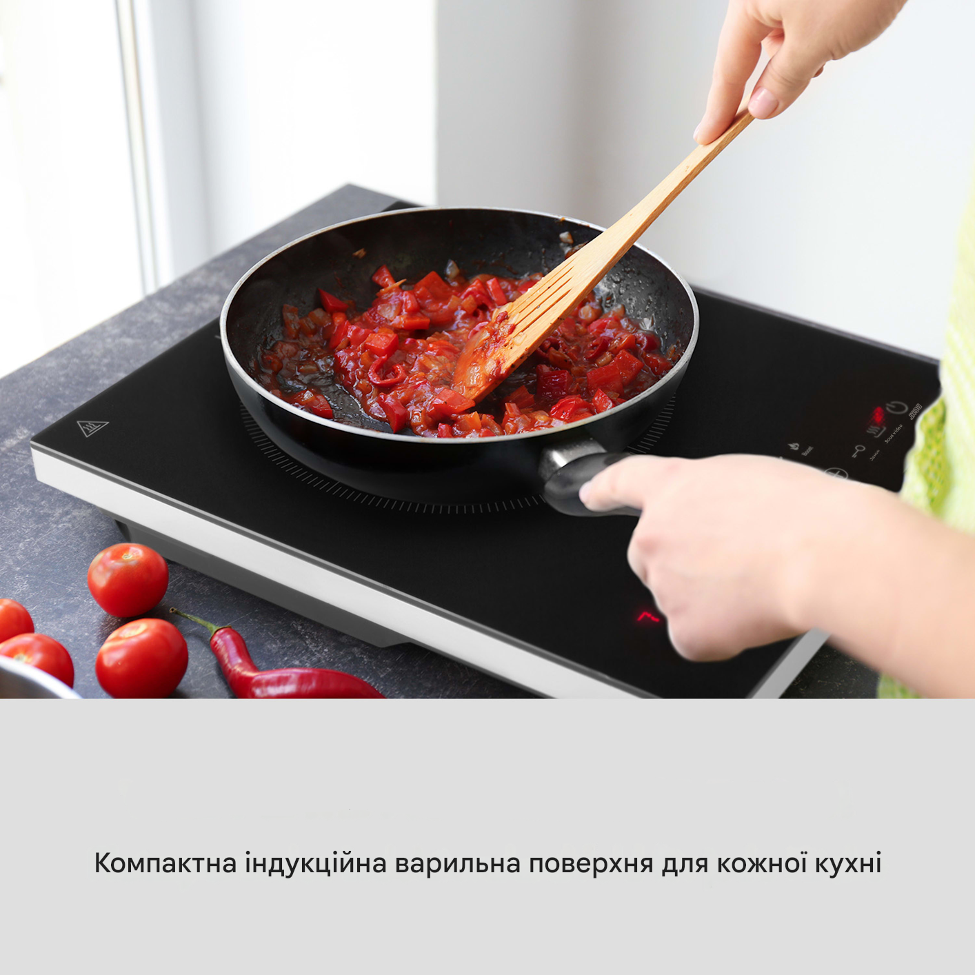 Настільна плита індукційна KLARSTEIN Cook'n'Roll з виносним термодатчиком 2000 Вт (10034708) - фото 5 Настільна плита індукційна KLARSTEIN Cook'n'Roll з виносним термодатчиком 2000 Вт (10034708) - фото 5