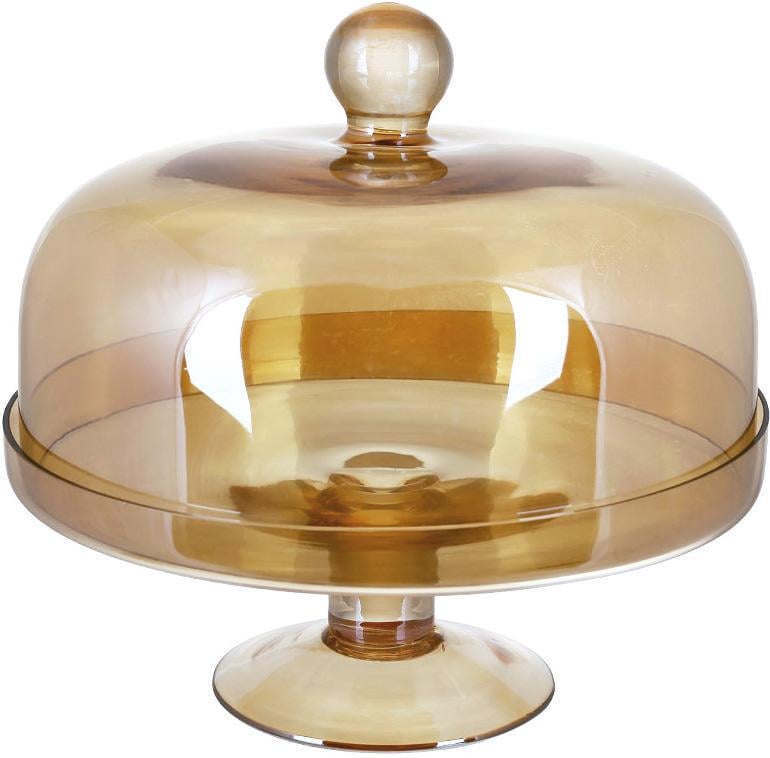 Блюдо-тортовница стеклянная Edinburgh со стеклянной крышкой-колпаком Ø 26 см (32328823)