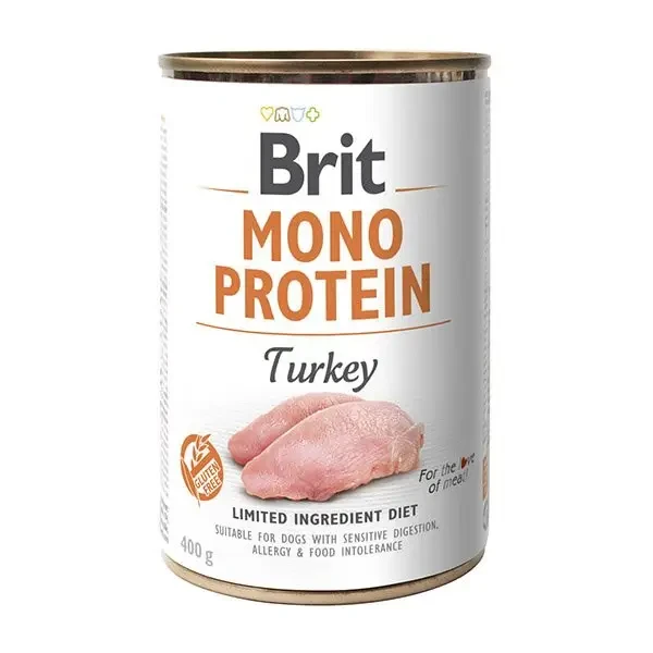 Влажный корм для собак Brit Mono Protein Turkey 400 г индейка