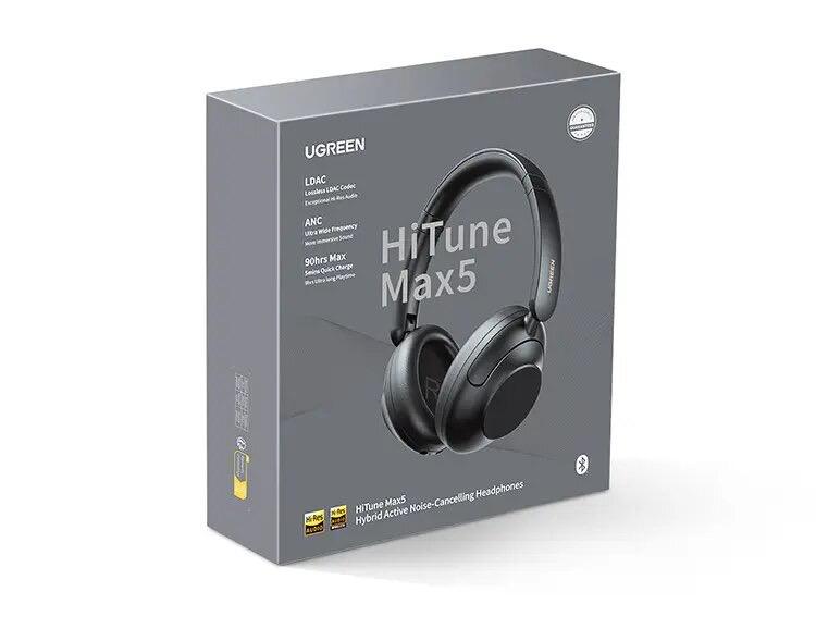 Навушники UGREEN HP202 HiTune Max5 Hybrid Active Noise 43dB Cancelling Headphones LDAC HiRes 90 годин Чорний (25255) - фото 16