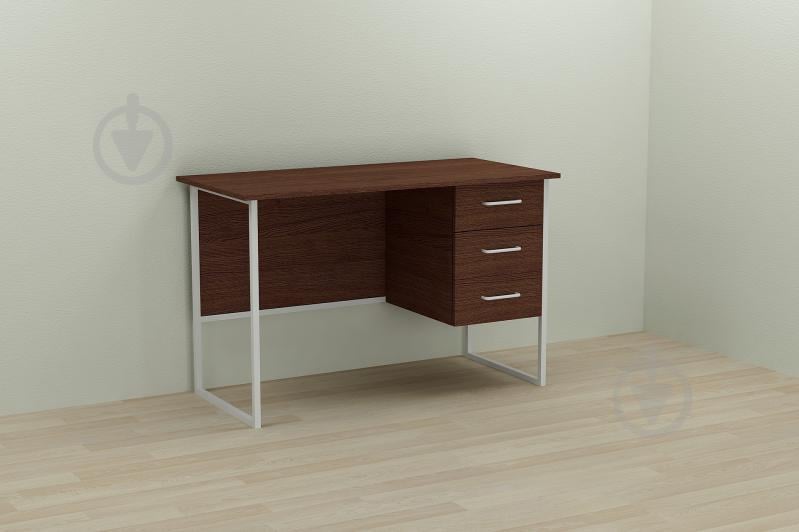 Компьютерный стол Ferrum-decor Гарри 75x140x60 белый ДСП Венге 16мм