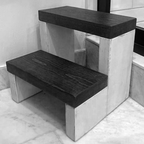 Скамейка-ступенька из дерева Маунтин Шебби/Венге (ССТ-00232812)