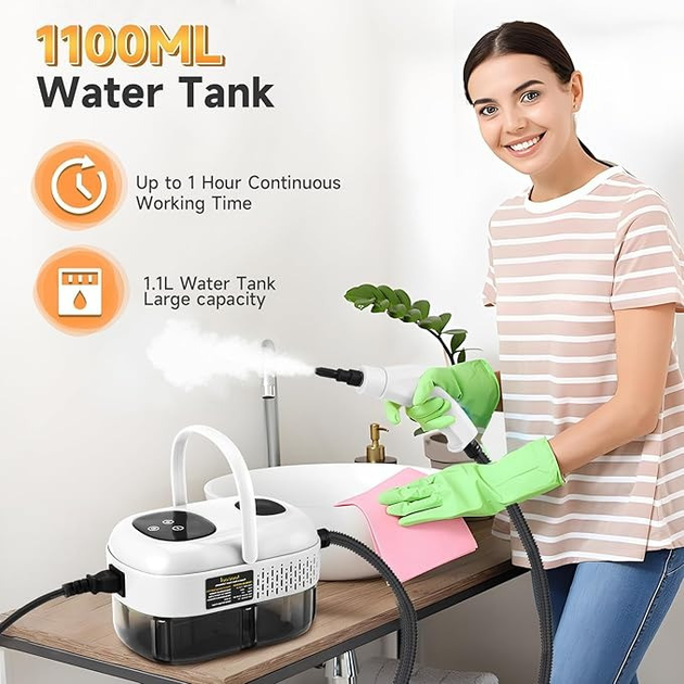 Пароочиститель ручной с насадками 2500 Вт (ML-04571) - фото 2