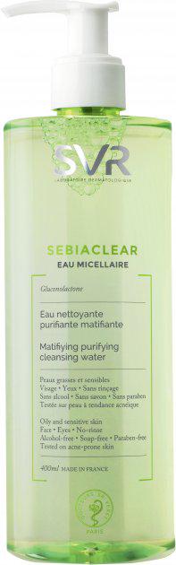 Вода мицеллярная SVR Sebiaclear Eau Micellaire Очищающая 400 мл Вода мицеллярная SVR Sebiaclear Eau Micellaire Очищающая 400 мл
