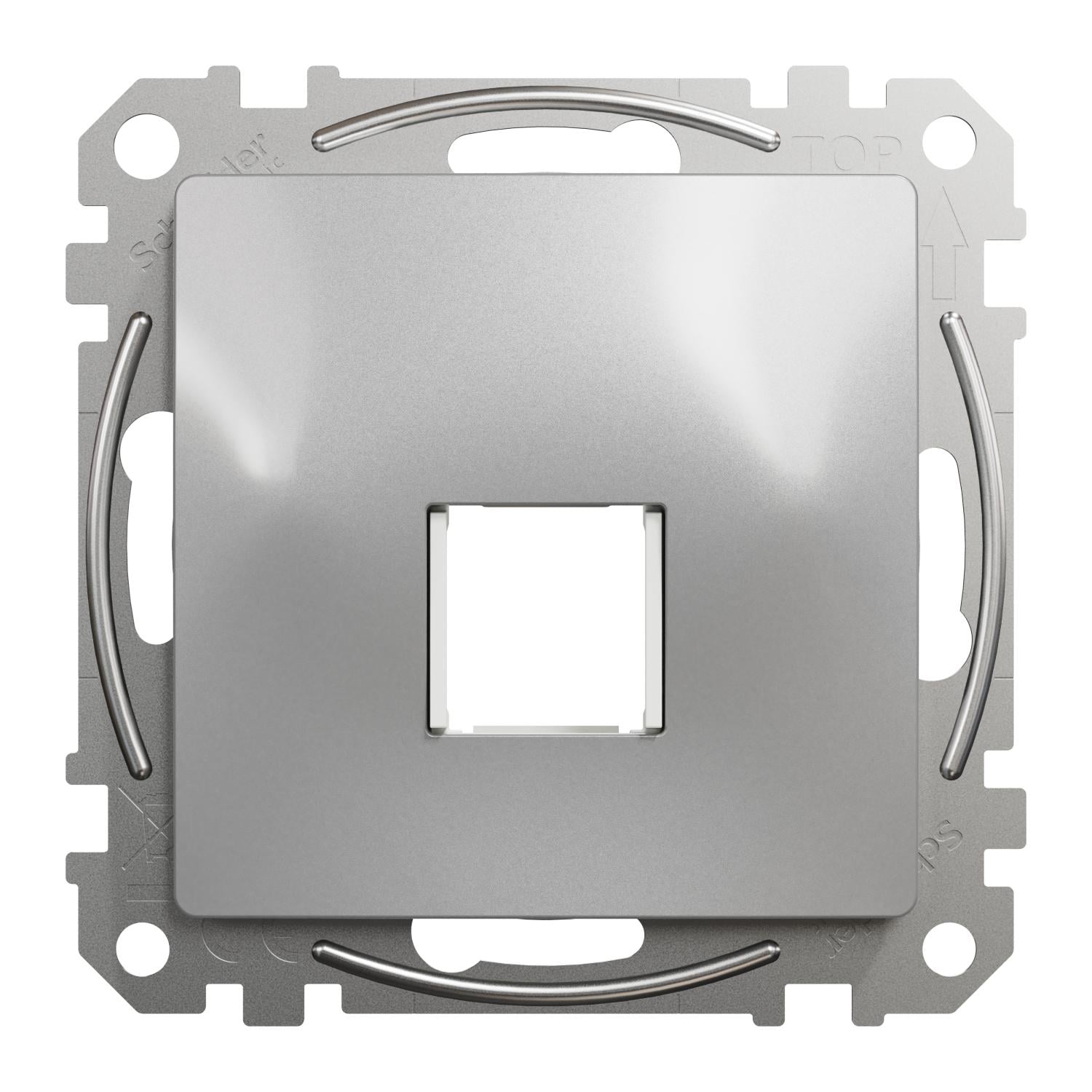 Панель лицьова Schneider Electric Sedna Design для комп'ютерної/телефонної розетки RJ12/RJ45 Алюміній (SDD113421)