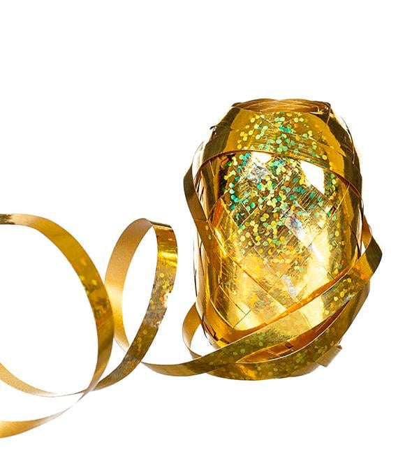 Подарочные ленты голограмма Gold