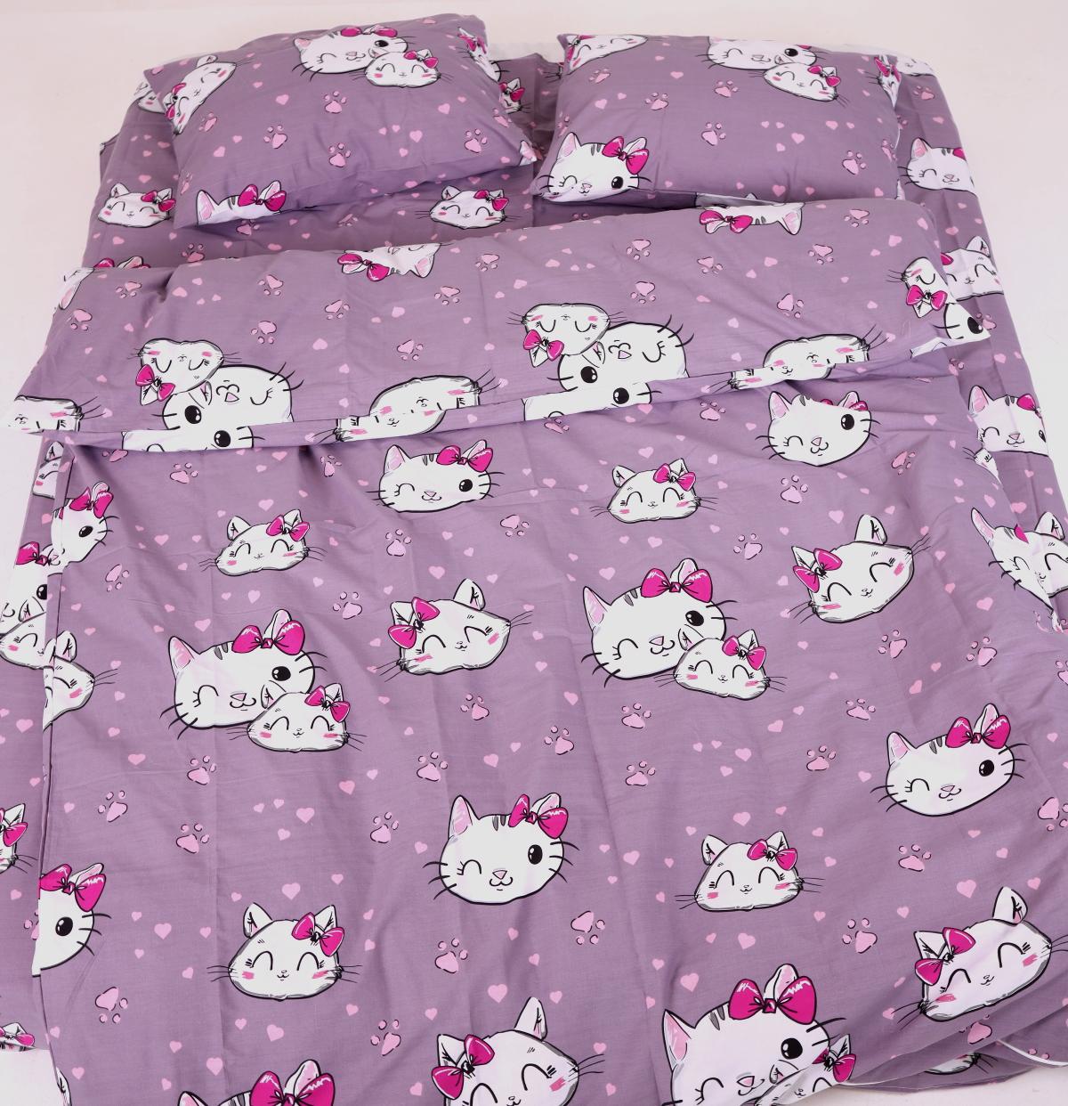 Комплект постільної білизни PaniPava Кицюня бязь 155х215 см (10100665)