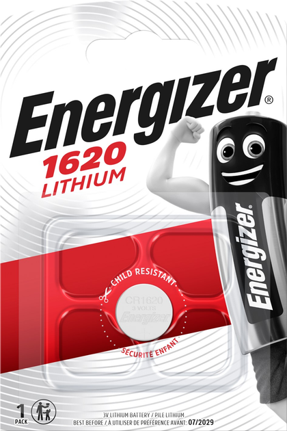 Батарейка Energizer CR1620 Lithium 3V 1 шт. (1127) Батарейка Energizer CR1620 Lithium 3V 1 шт. (1127)