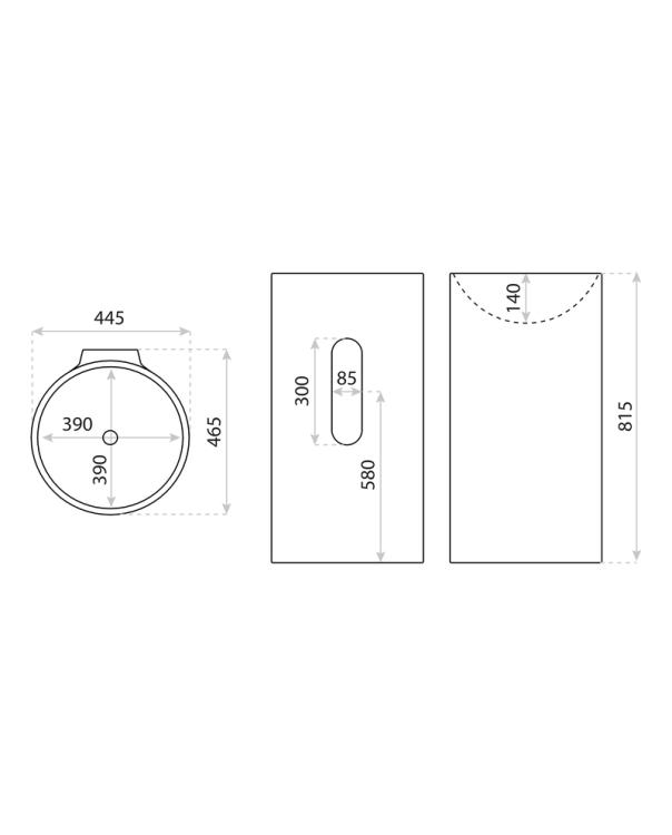 Умывальник отдельностоящий Lavita Elena 44,5x46,5x81,5 см Белый (5908211484259) - фото 3