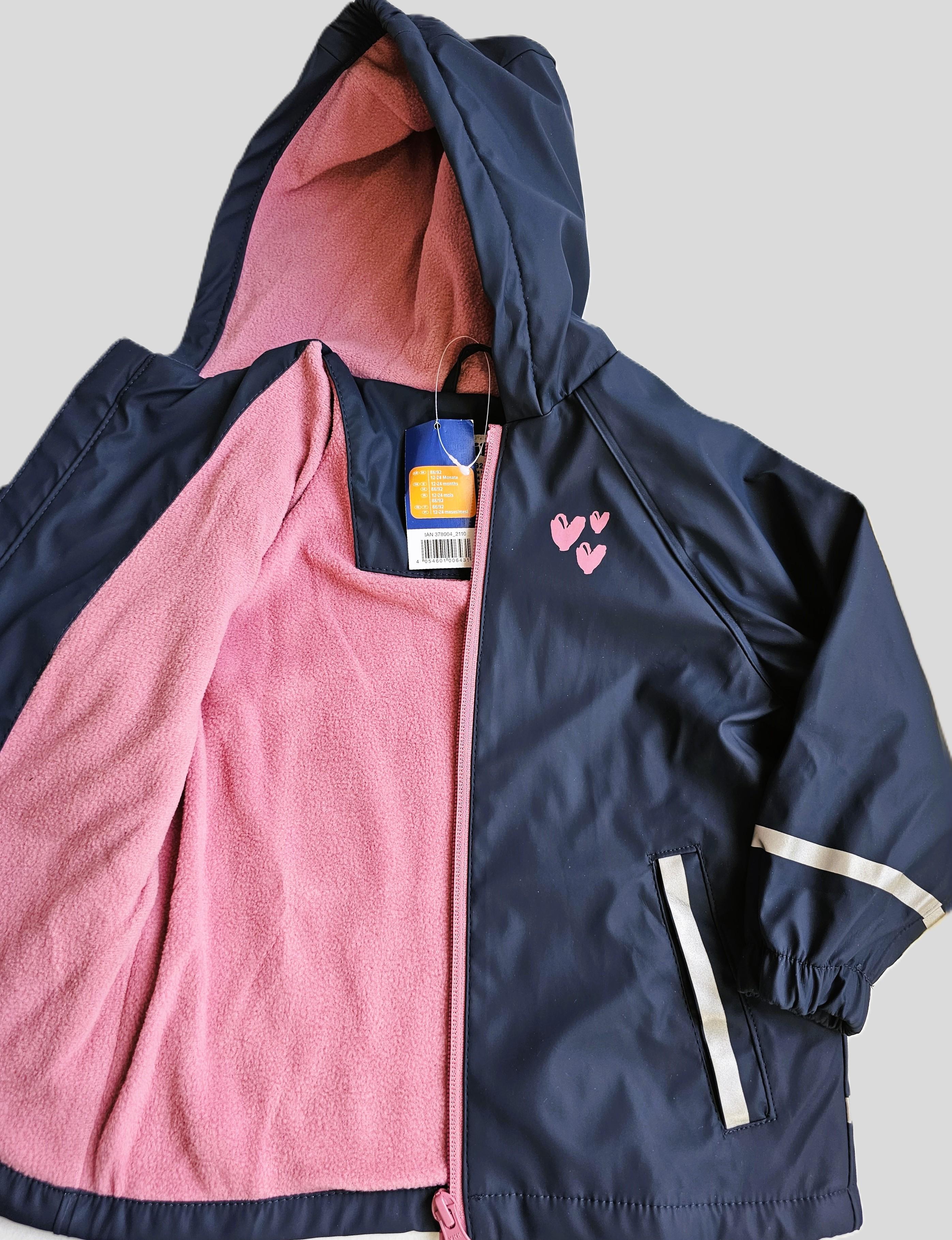 Комплект для девочки Lupilu от дождя флисовый 86-92 см (19349309) - фото 5