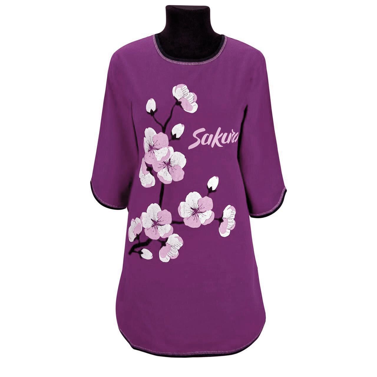 Туніка жіноча з начосом Сакура 229 р. 64-66 Фіолетовий (1773561978) - фото 1 Туніка жіноча з начосом Сакура 229 р. 64-66 Фіолетовий (1773561978) - фото 1