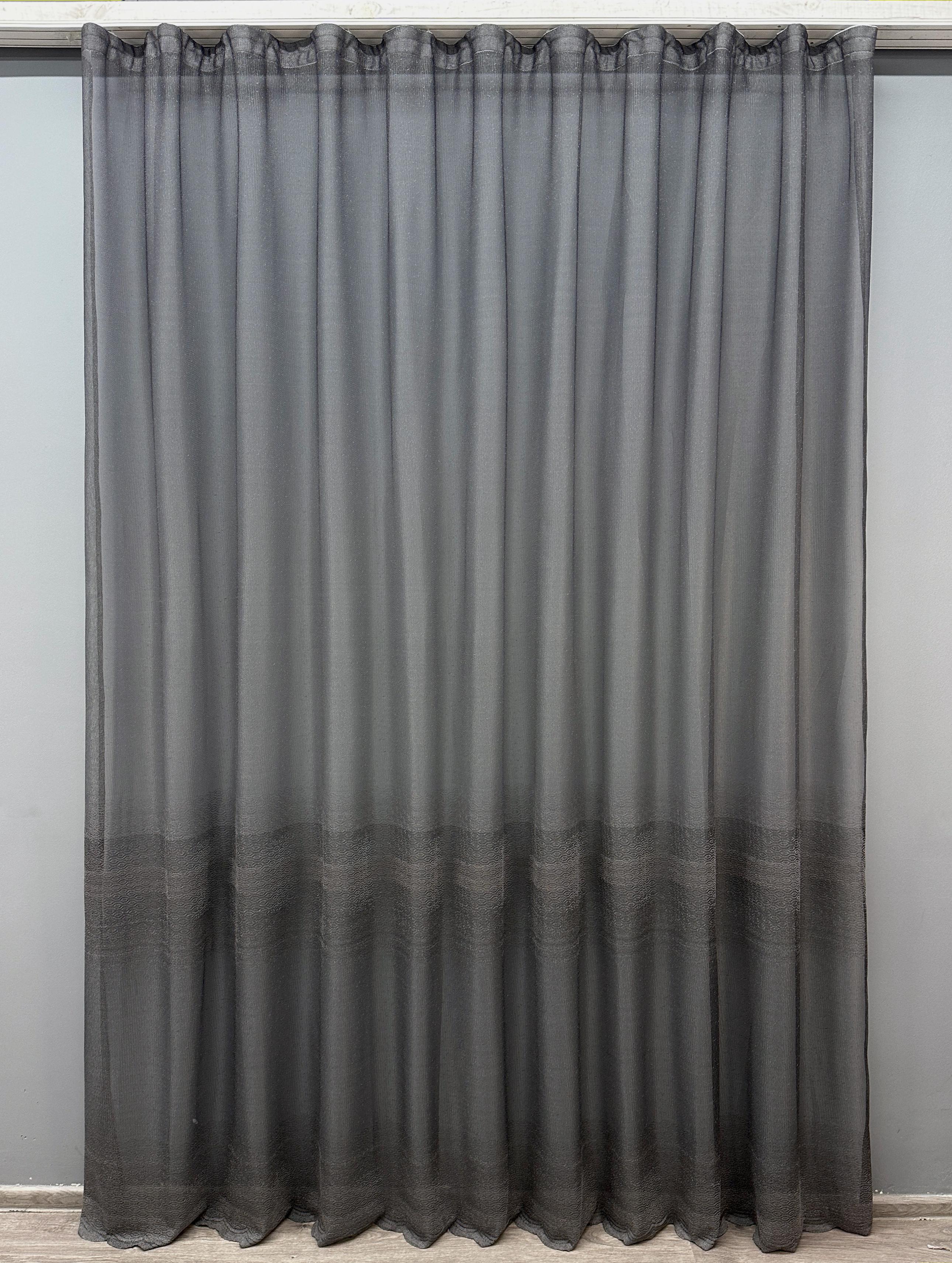 Тюль VR-Textil 1638т Greta Жаккард 300х270 см Графітовий (42-0615)
