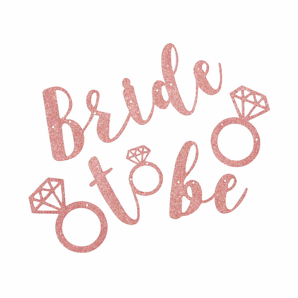 Гирлянда бумажная "Bride to be" Розовое золото (69)