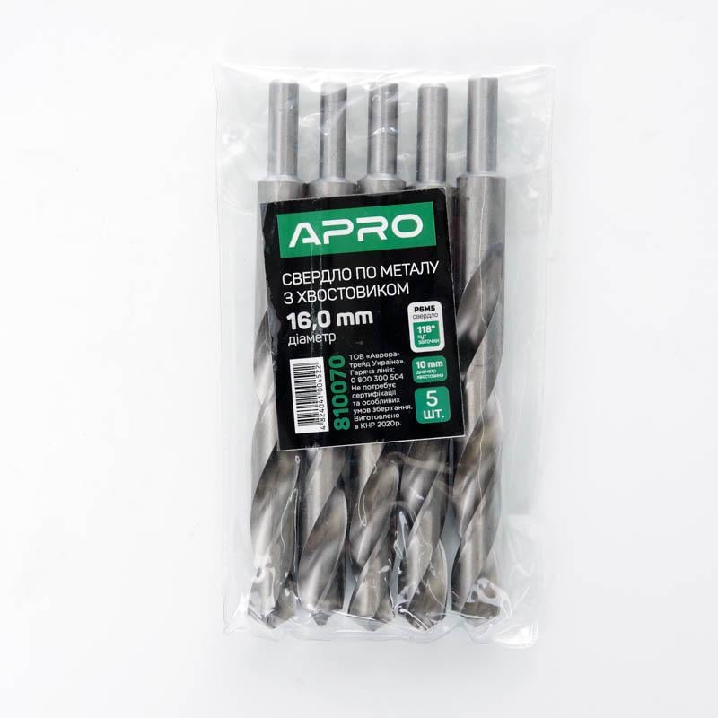 Свердло по металу Apro Р6М5 16 мм (810070)