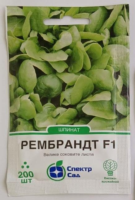 Насіння Шпинат Рембранд F1 темно-зелений 200 насінин