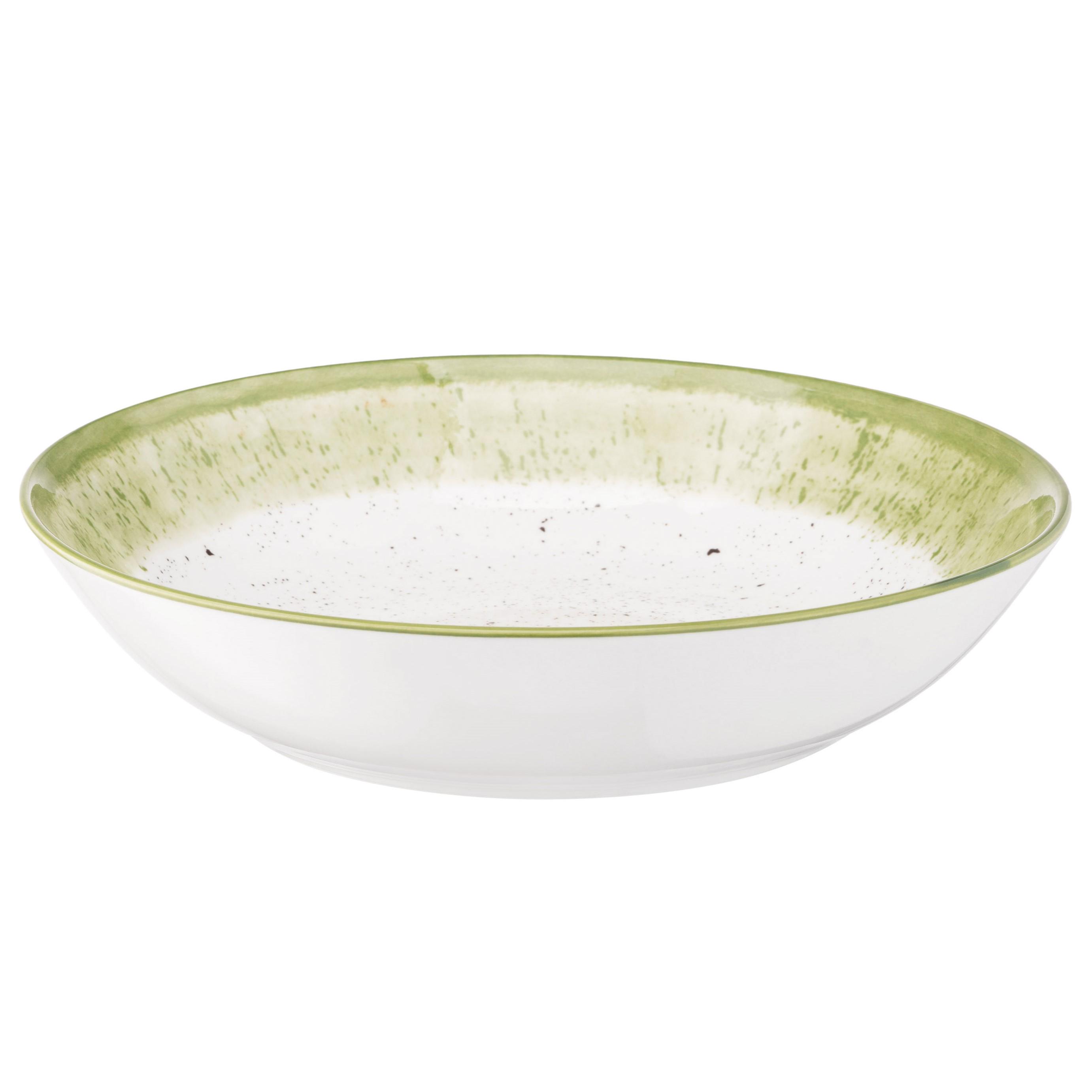 Столовый сервиз Ardesto Siena 4 предмета 1 персона фарфор Бело-зеленый - фото 3 Столовый сервиз Ardesto Siena 4 предмета 1 персона фарфор Бело-зеленый - фото 3