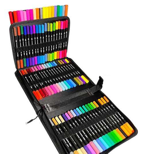 Набор маркеров двухсторонних Dual Brush акварельные с сумкой 80 шт. (25738709) - фото 11 Набор маркеров двухсторонних Dual Brush акварельные с сумкой 80 шт. (25738709) - фото 11