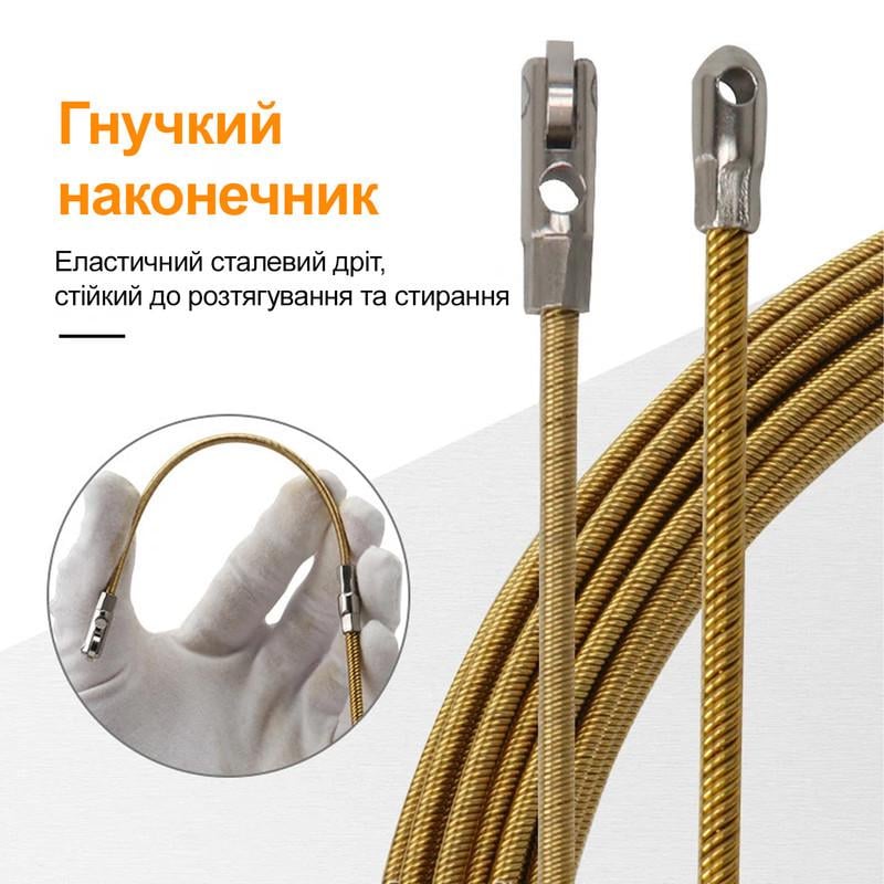 Протяжка спиральная металлическая Tactix d 4 мм х 20 м для кабеля (MET.WIRE4-20) - фото 8 Протяжка спиральная металлическая Tactix d 4 мм х 20 м для кабеля (MET.WIRE4-20) - фото 8