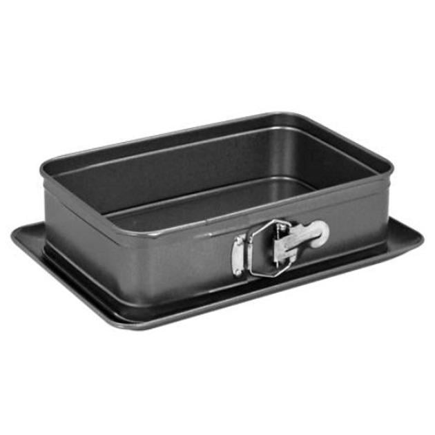 Форма разъемная для выпечки Rectangle Stenson прямоугольная с бортиком 28х18,5/31,5х22,5х8 см (MH-4442)