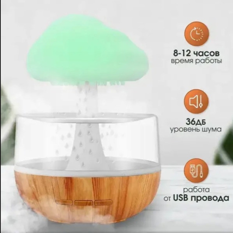 Зволожувач повітря UKC Cloud Rain Humidifier ефект дощу/нічник (23678279) - фото 5