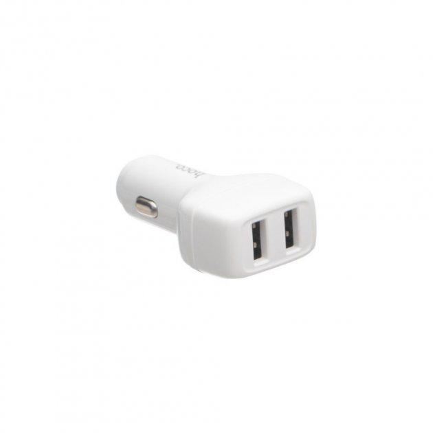 Адаптер автомобильный HOCO Leader Z36 2USB 2,4A White (96fa27f7) - фото 3