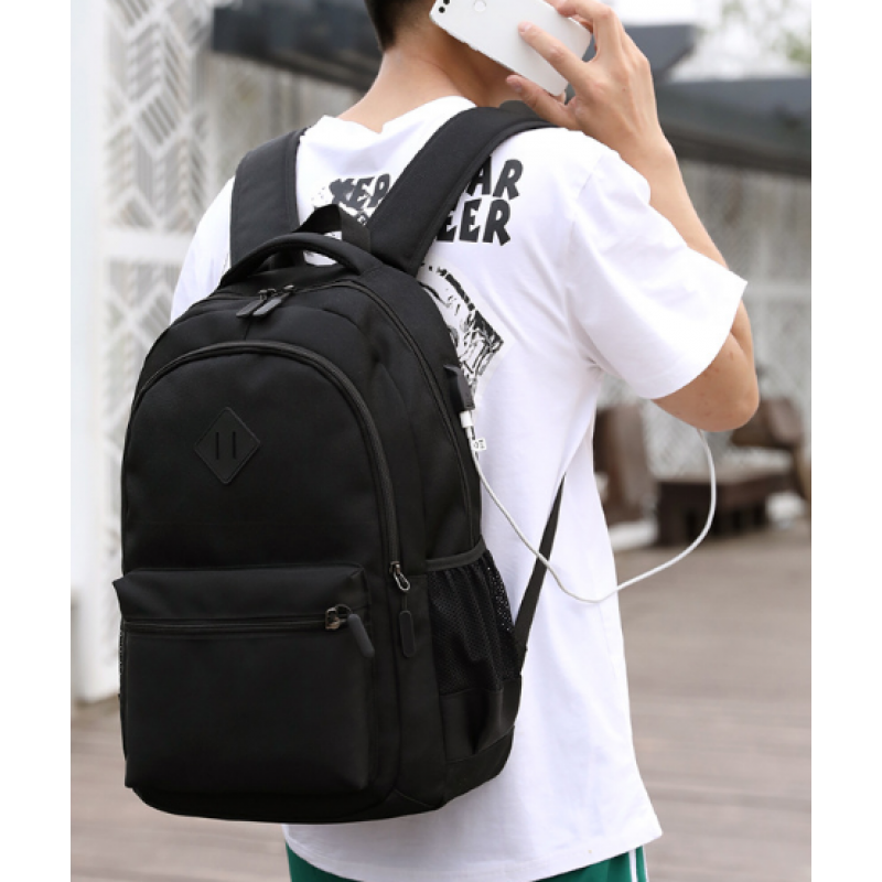 Рюкзак чоловічий міський 44x35 см Чорний (636) - фото 4 Рюкзак чоловічий міський 44x35 см Чорний (636) - фото 4