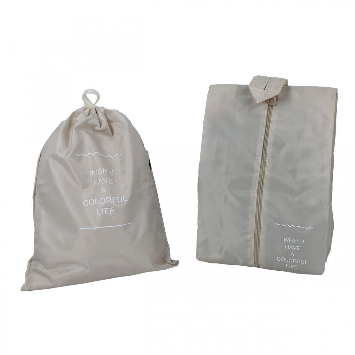 Набір дорожніх органайзерів 9в1 з нейлону для валізи та дому Бежевий (КДО-40-66) - фото 3