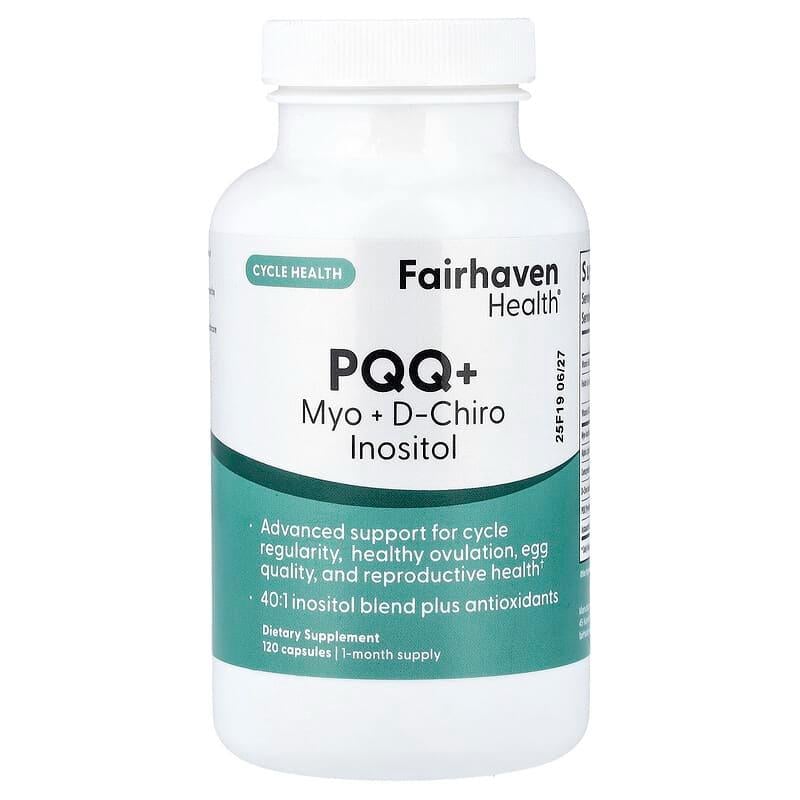 Мио-инозитол Fairhaven Health PQQ и Myo и D-Chiro Inositol 120 капсул