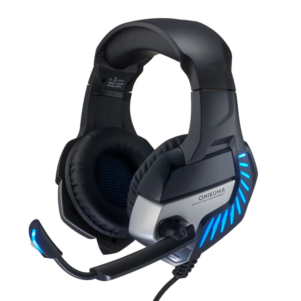 Наушники игровые с микрофоном Onikuma Gaming LED K5 Pro USB 3,5 мм Black/Blue (513259)